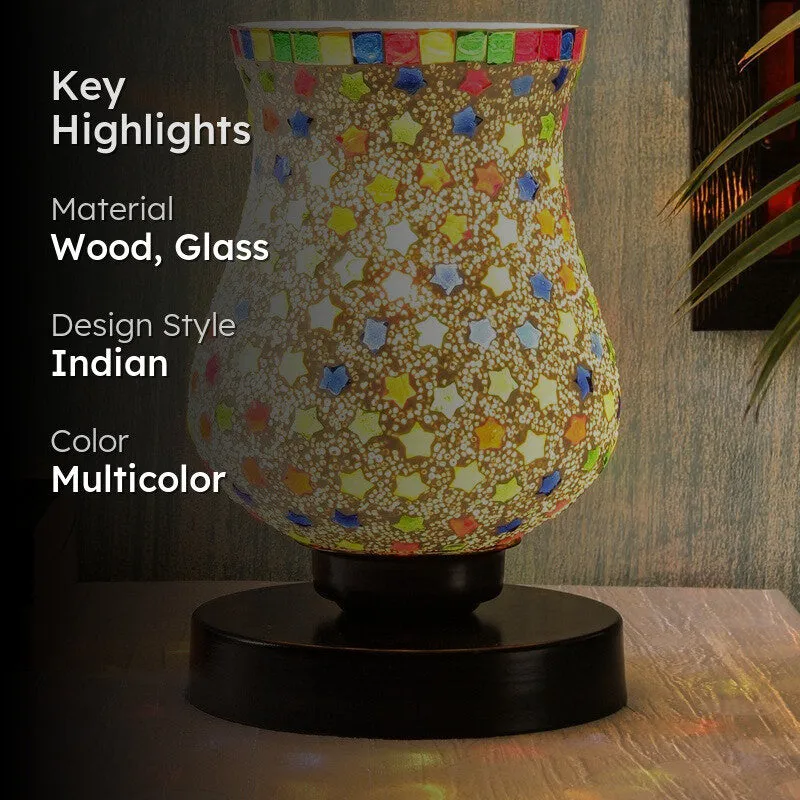 Lunara Mosaic Glass Table Lamp - Multicolor media 2