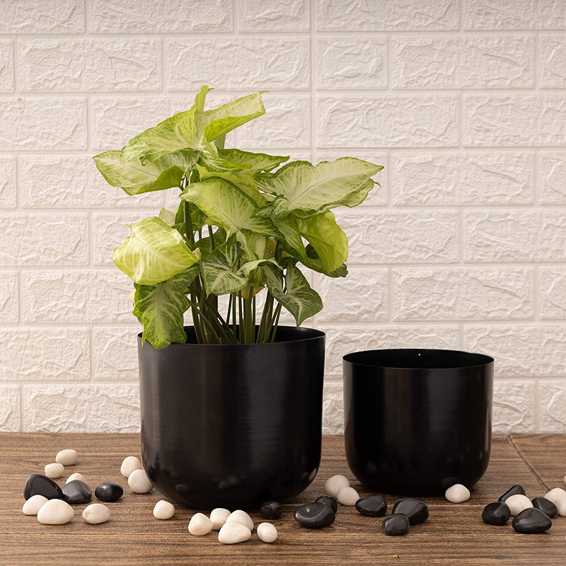 Luxe Glow Planter (Black) - Set Of Two media 2