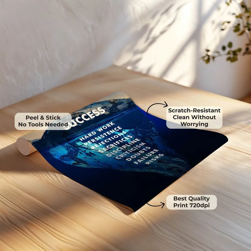 Mountain of Success Wall Poster - Blue media 7
