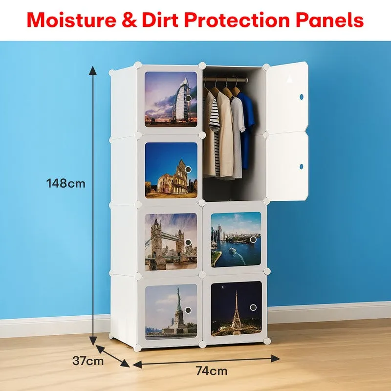 Rioware Portable Storage Wardrobe Racks - White media 7