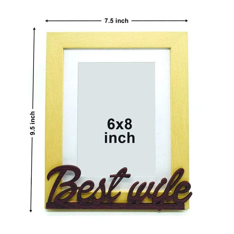 Best Wife Table Photo Frame - Beige media 4
