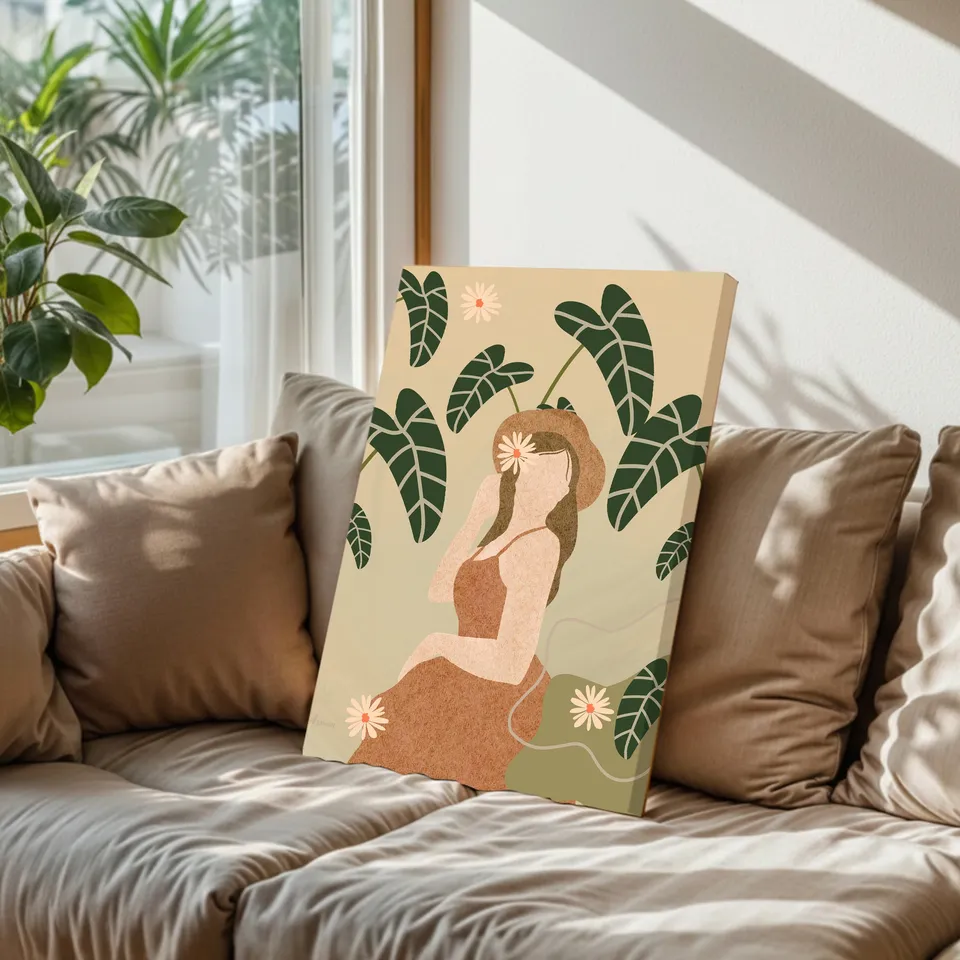 Blushwind Cotton Canvas Wall Painting media 6