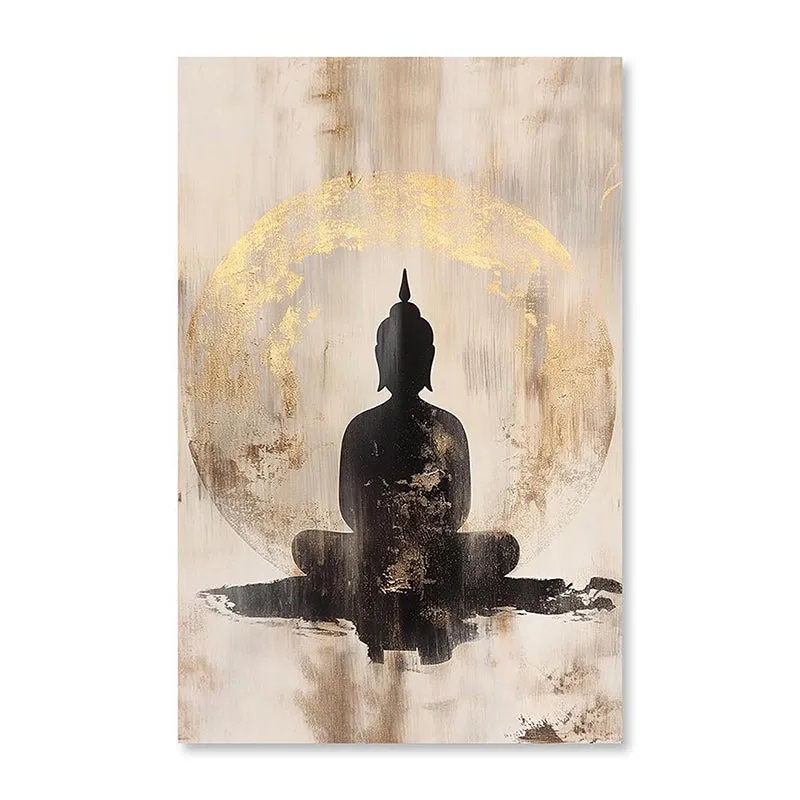 Shadow Buddha Canvas Spiritual Wall Art media 7