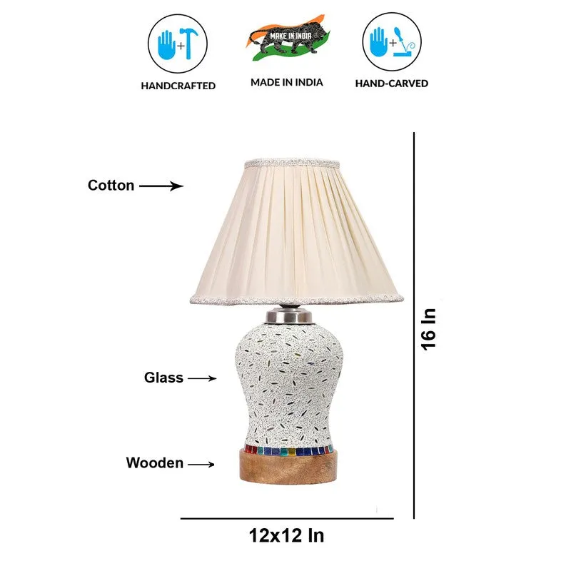 Nivora Pleated Wooden Table Lamp - Multicolor media 9