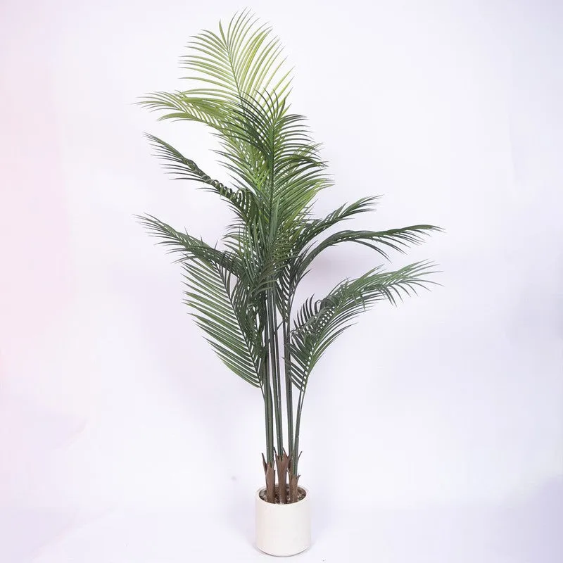 Lush Green Areca Palm Artificial Plant With Black Plastic Pot media 4