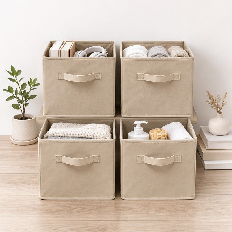 Laxis ClosetCraft Fabric Cloth Organizers - Set Of Four