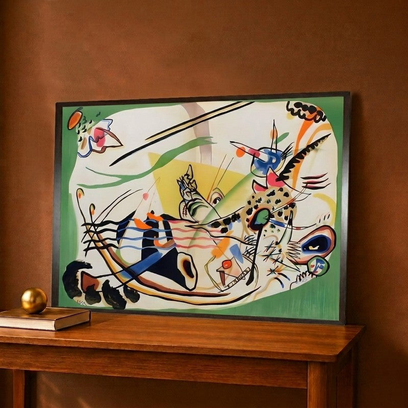 Composition IX Canvas Wall Painting - 22 x 15 Inches