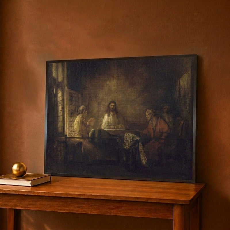 Les Plerins D'Emmas Canvas Wall Painting - 12 x 9 Inches