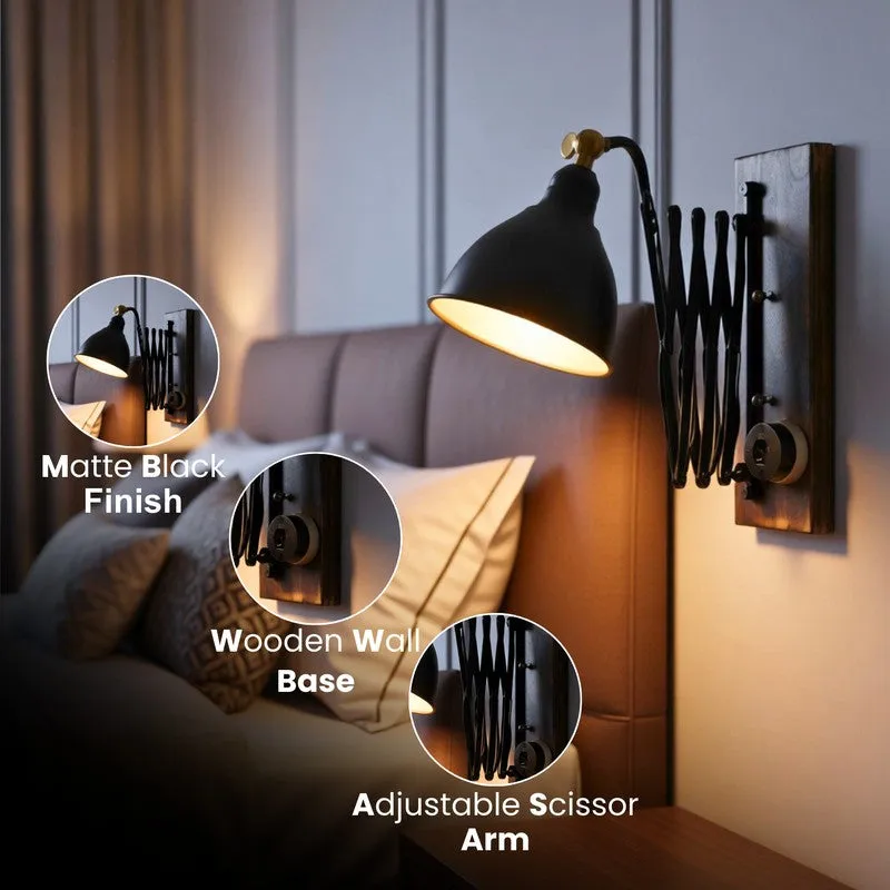 Lumen Wooden & Iron Wall Lamp media 6