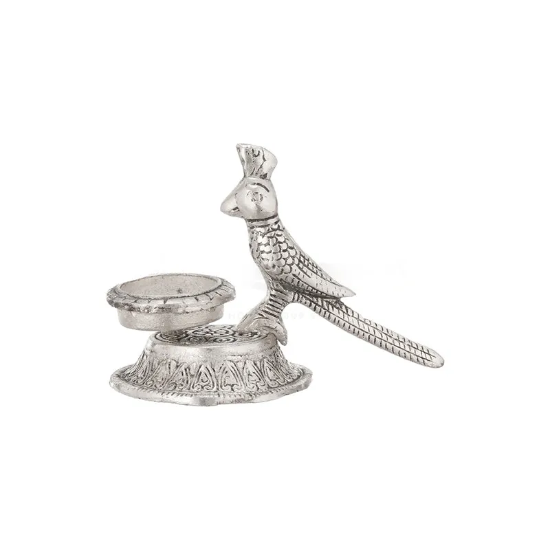 Thotha Ornate Tea Light Holder (Silver) - Set Of Two media 6