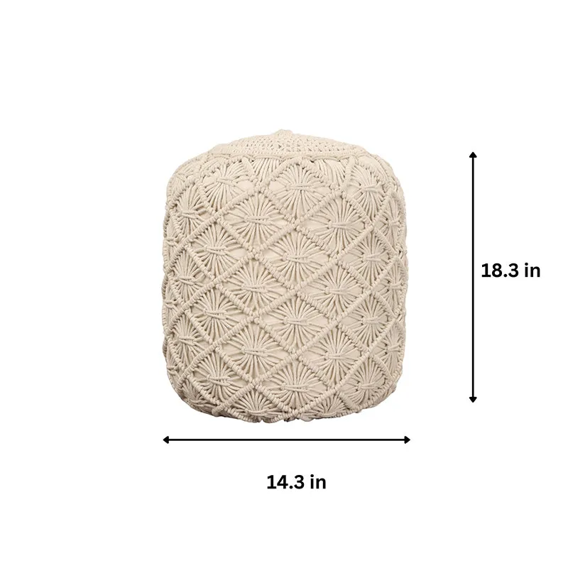Boho Thread Macrame Pouffe media 6