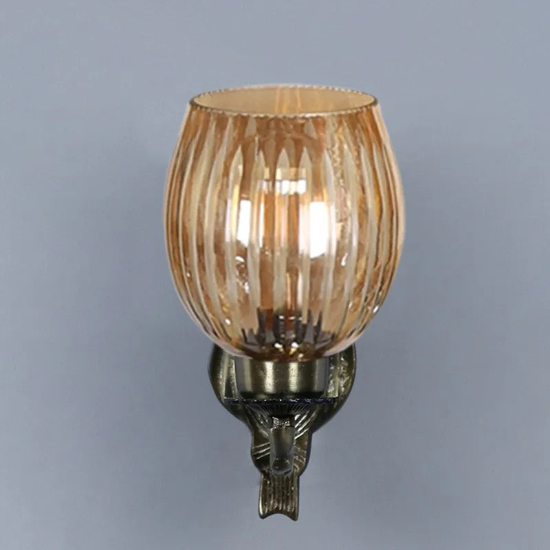 Royal Amber Antique Glass Wall Lamp media 5