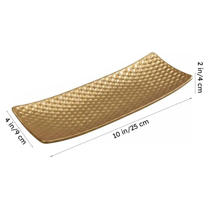 DecorNest Accent Tray (Gold) - Set Of Two media 8