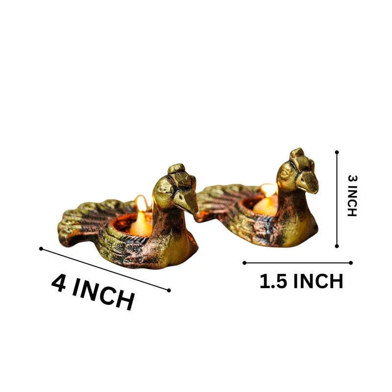 Neck Peacock Tea Light Holder - Set Of Four media 10