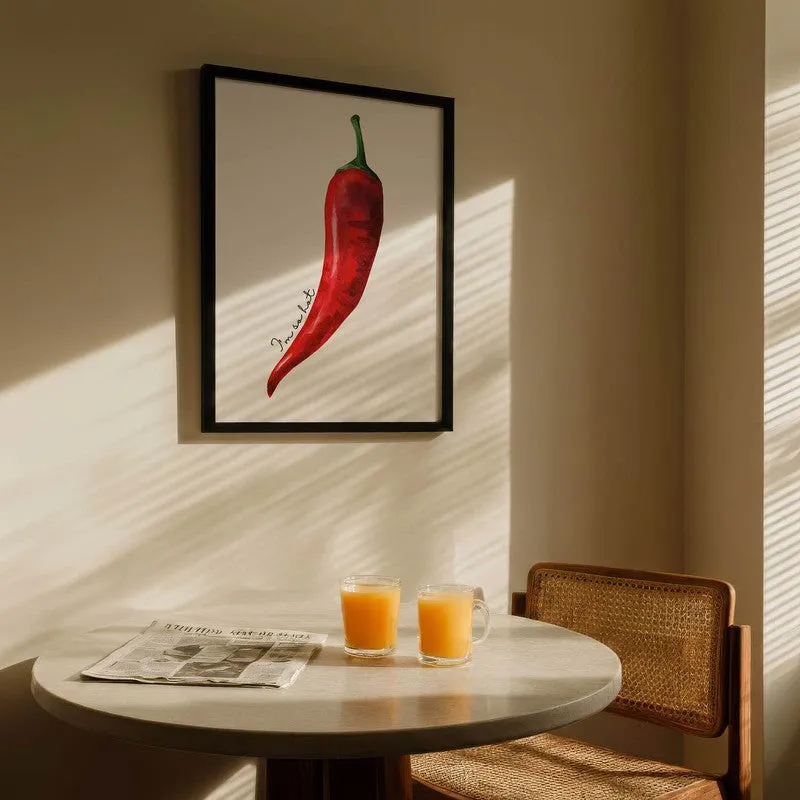 Scarlet Flame Archival Canvas Wall Art - Black media 5