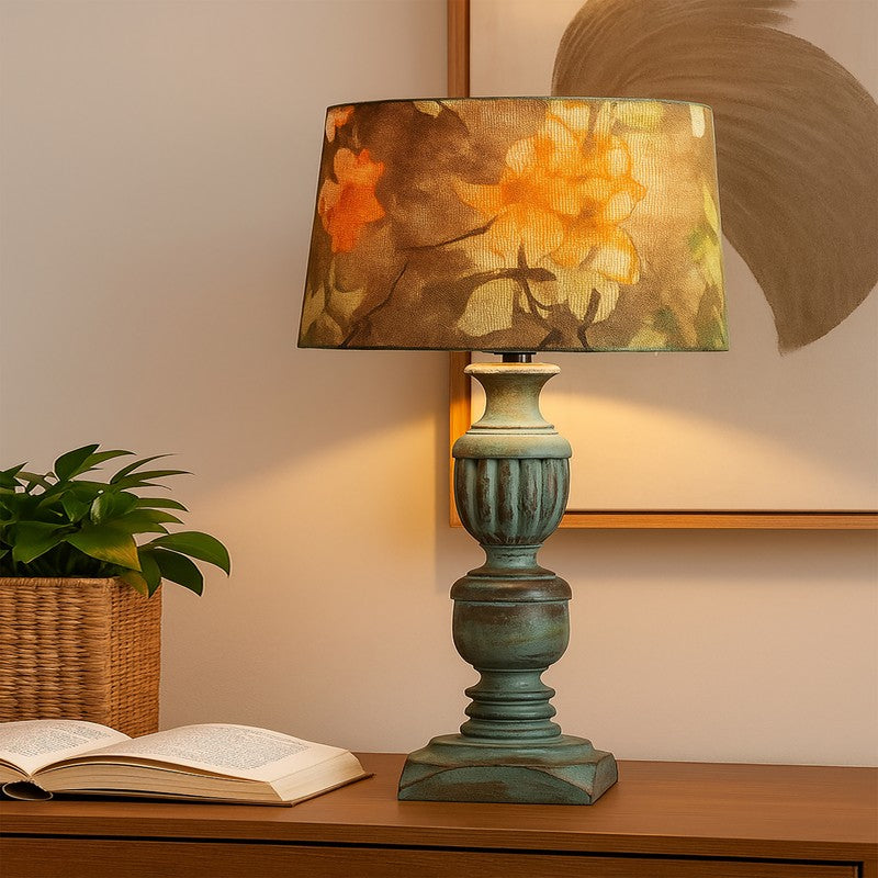 FloraCharm Wooden Table Lamp