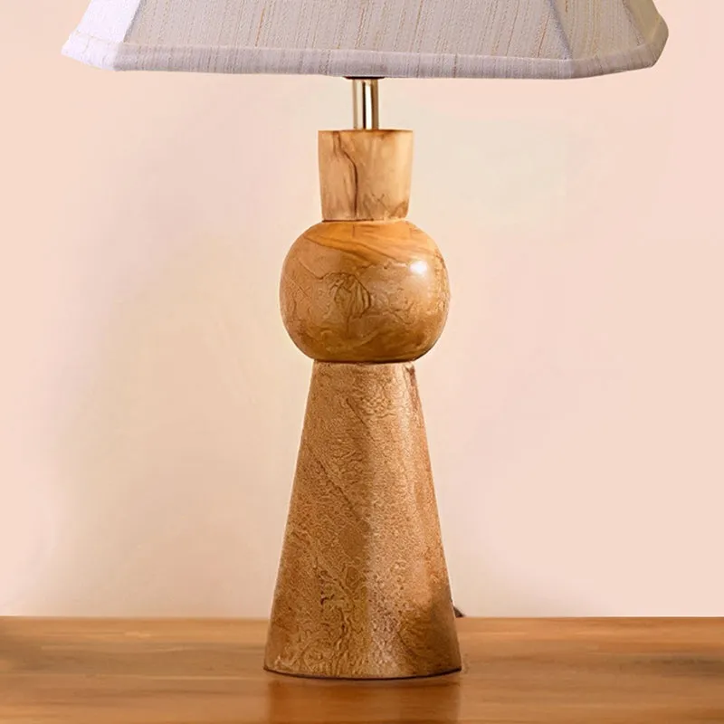 Angler Craft Wooden Table Lamp - White,Brown media 3