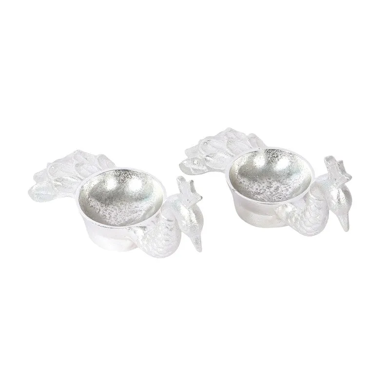 Platinum Mayur Tealight Holder - Set Of Two media 6