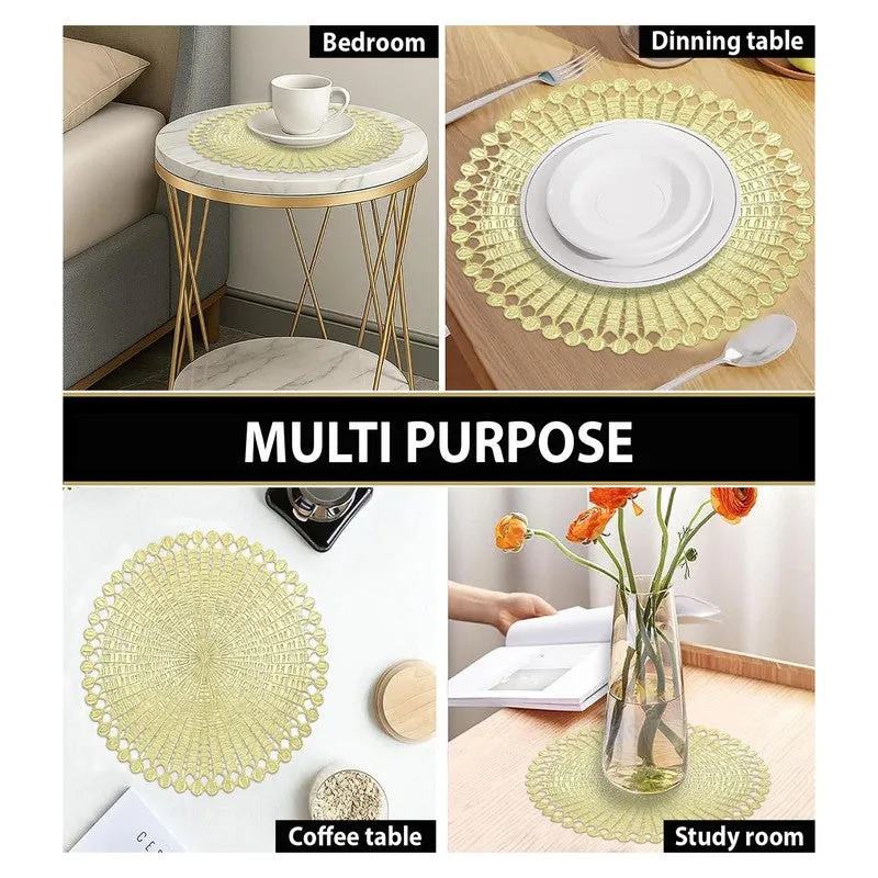 Sunlace Golden Round PVC Table Mats - Set Of Four media 7