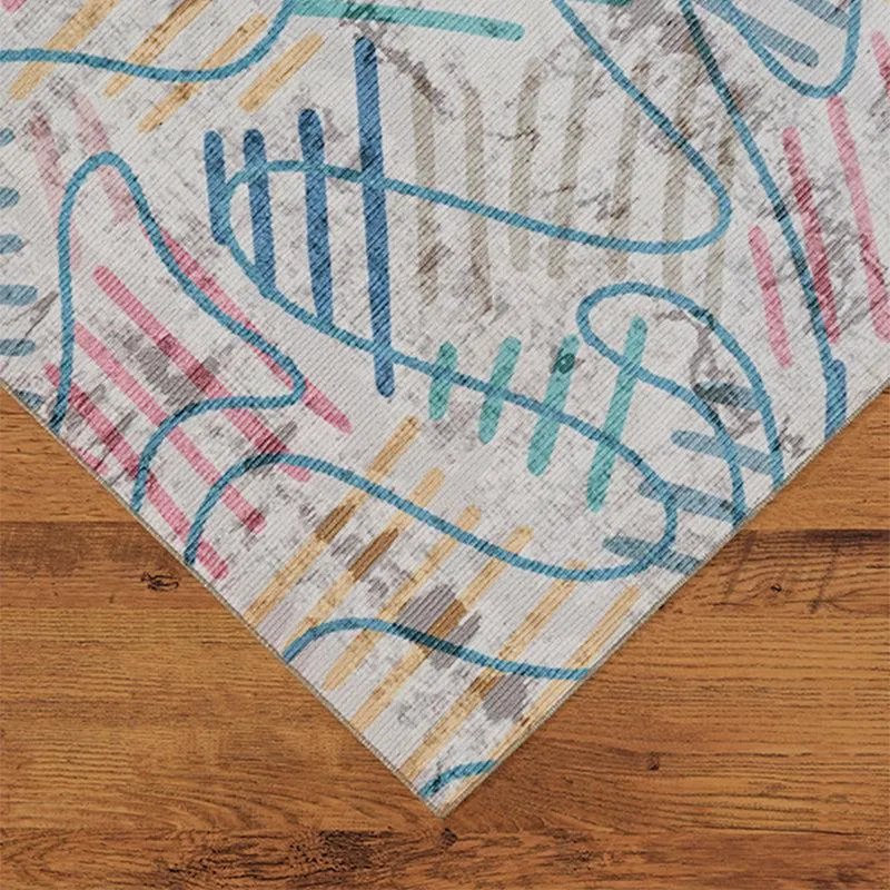 Ella Abstract Carpet - Teal media 5