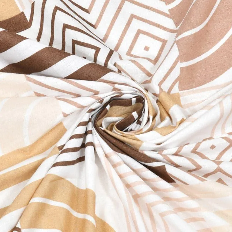 Geometric Gala Brown Cotton Dohar - 4