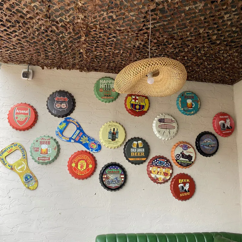 Hoegaarden Beer Bottle Cap Metal Wall Accent - 7