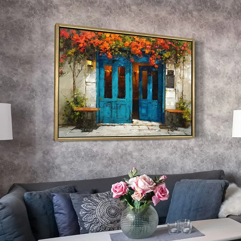 Cobalt Quiet Canvas Wall Painting With Frame media 6