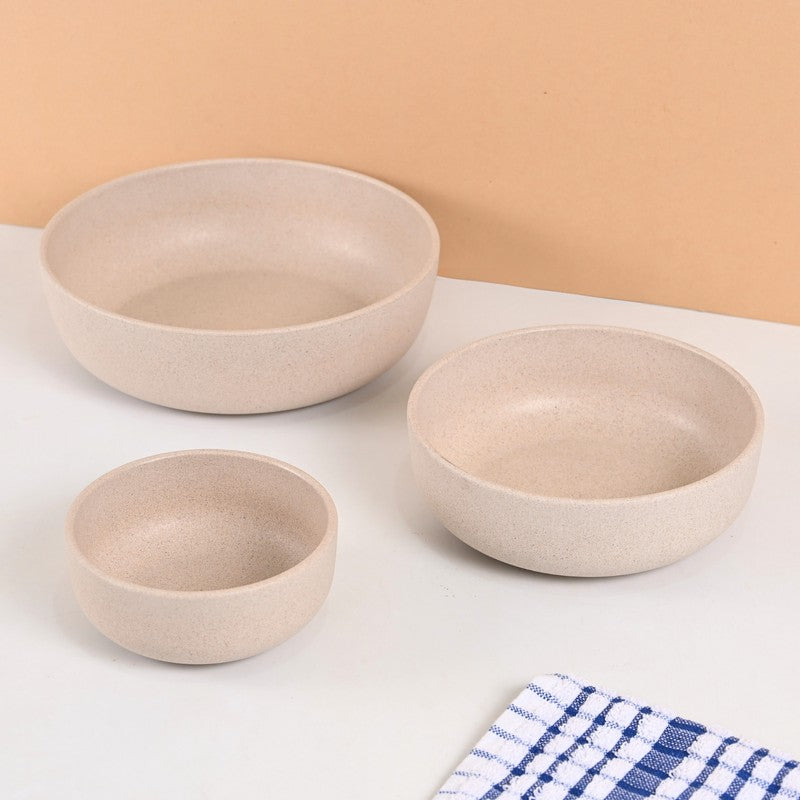 Verdant Grove Salad Bowl Three Piece Set