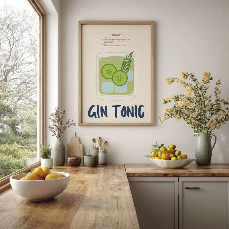 GinTonic Archival Canvas Wall Art - Brown media 6