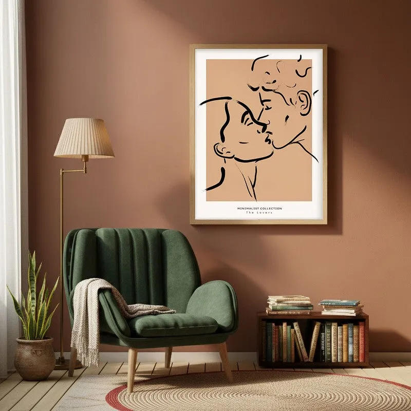 Proximity Canvas Wall Painting With Brown Frame media 1