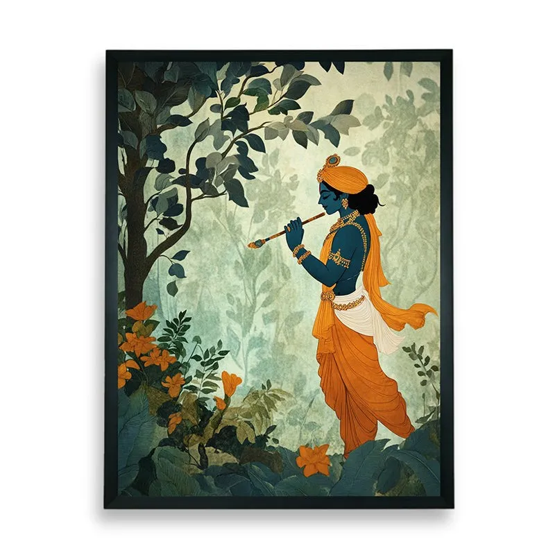 Vana Gopala Wall Art With Resin Frame media 8