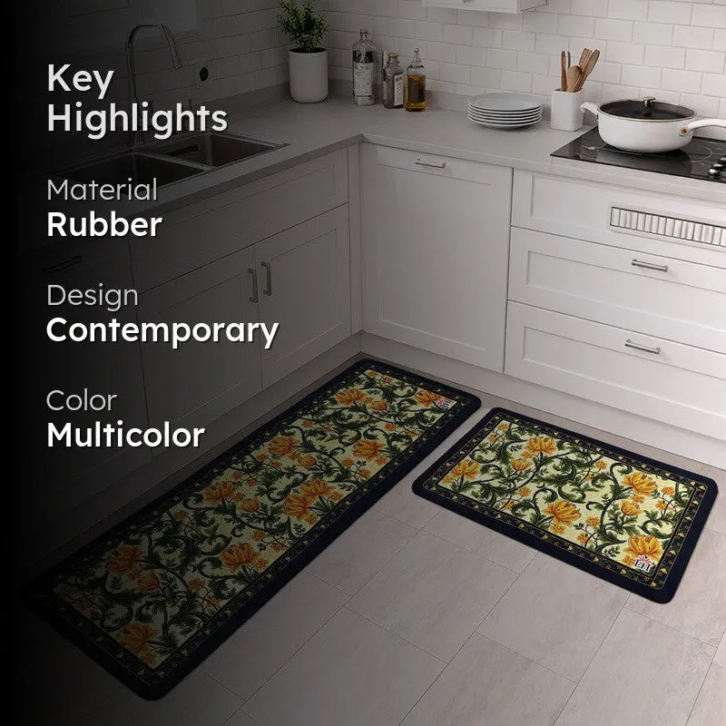 GardenGlide Rubber Kitchen Floor Mats - Set of Two media 2