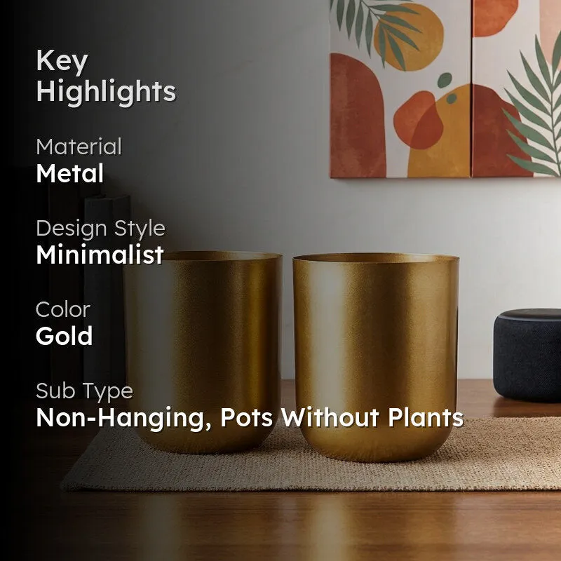 Ruba Neita Planter (Gold) - Set Of Two media 2