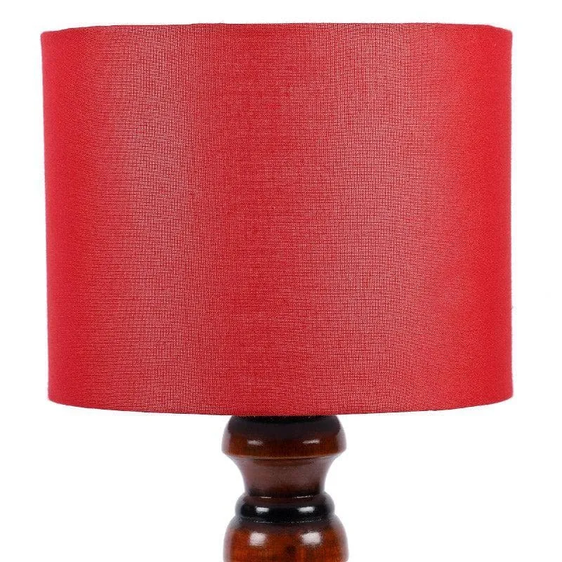 Rosa Cassini Fabric Table Lamp - Red,Brown media 5