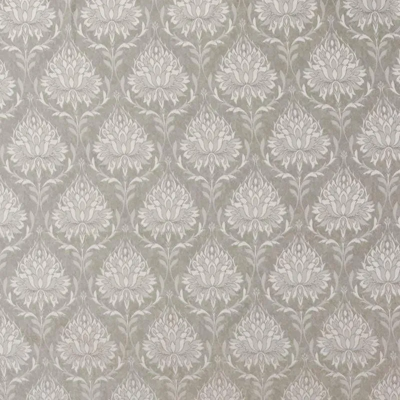 European Baroque Floral Single Curtain (Grey) media 4