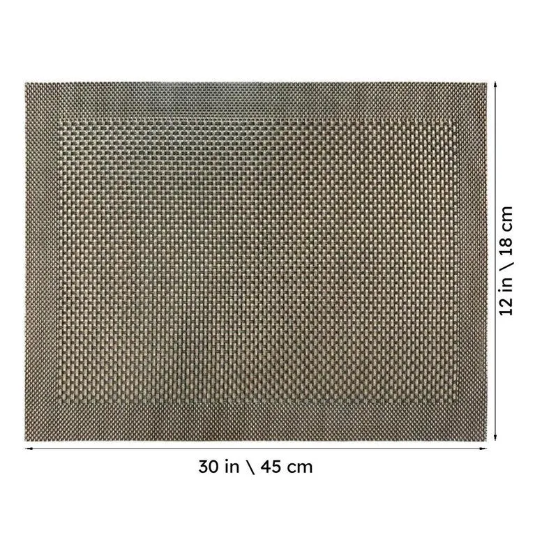 Onyxa Brown Rectangle PVC Table Mats - Set Of Two media 6