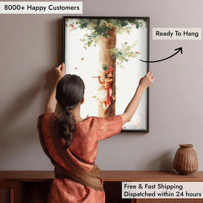 Baal Gopal Lord Krishna Blissful Archival Paper Wall Art media 5