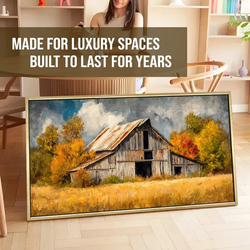 Ochre Fields Canvas Wall Painting With Frame media 5