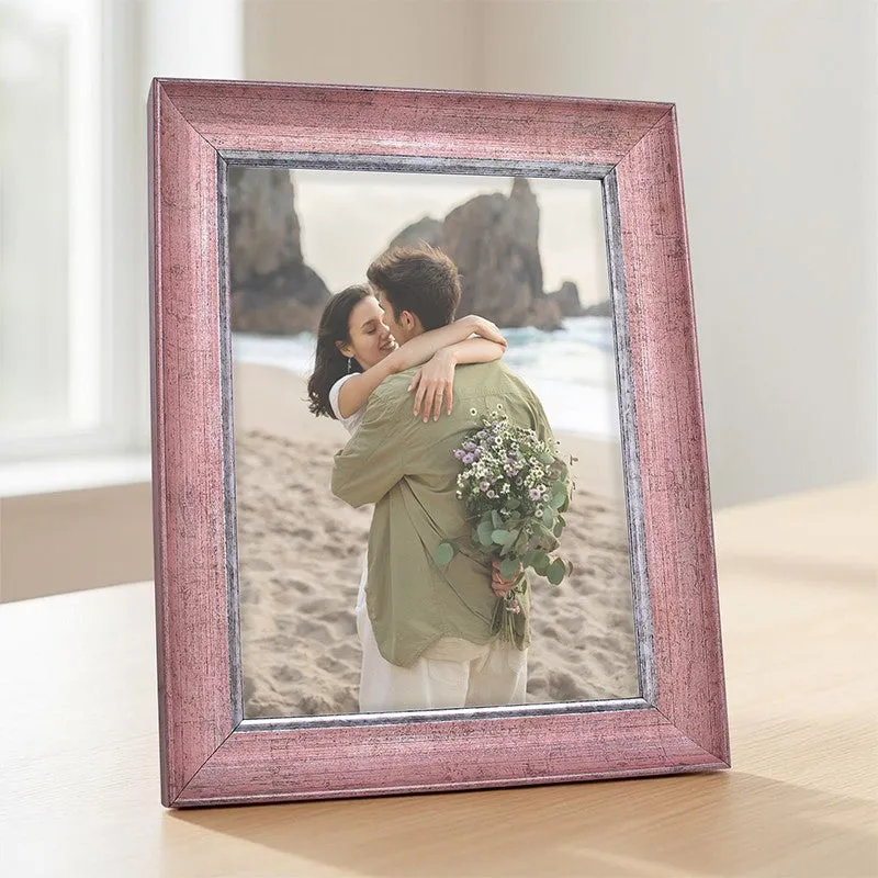Elegant Vintage Style PVC Photo Frame - Pink media 1