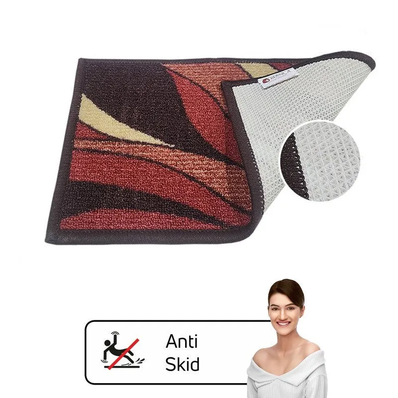 Hiro Abstract Nylon Door Mats - Maroon media 7