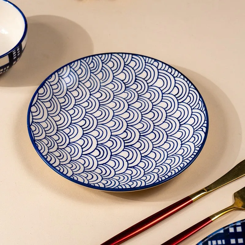 Indigo Breeze Ceramic Dinner Set - 18 Piece Set media 9
