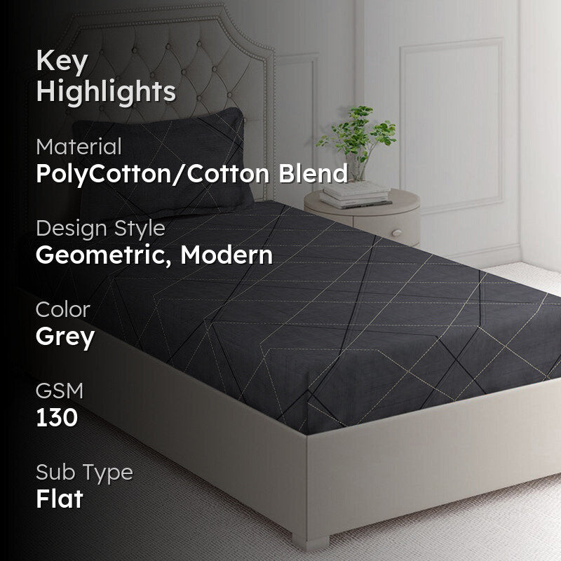 Axis Art Geometric Bedsheet - 130 GSM media 2