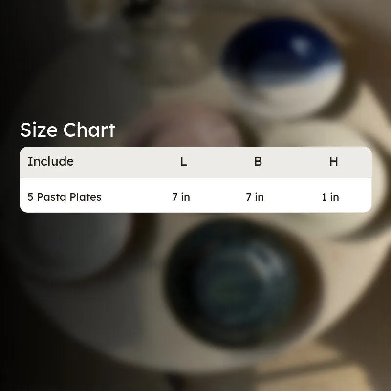 Raisel Ceramic Pasta Plate - Set Of Five media 7