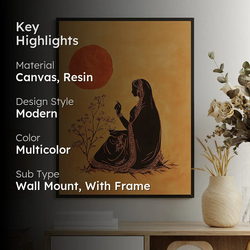 Thoughts Of Dusk Canvas Wall Art With Resin Frame media 2