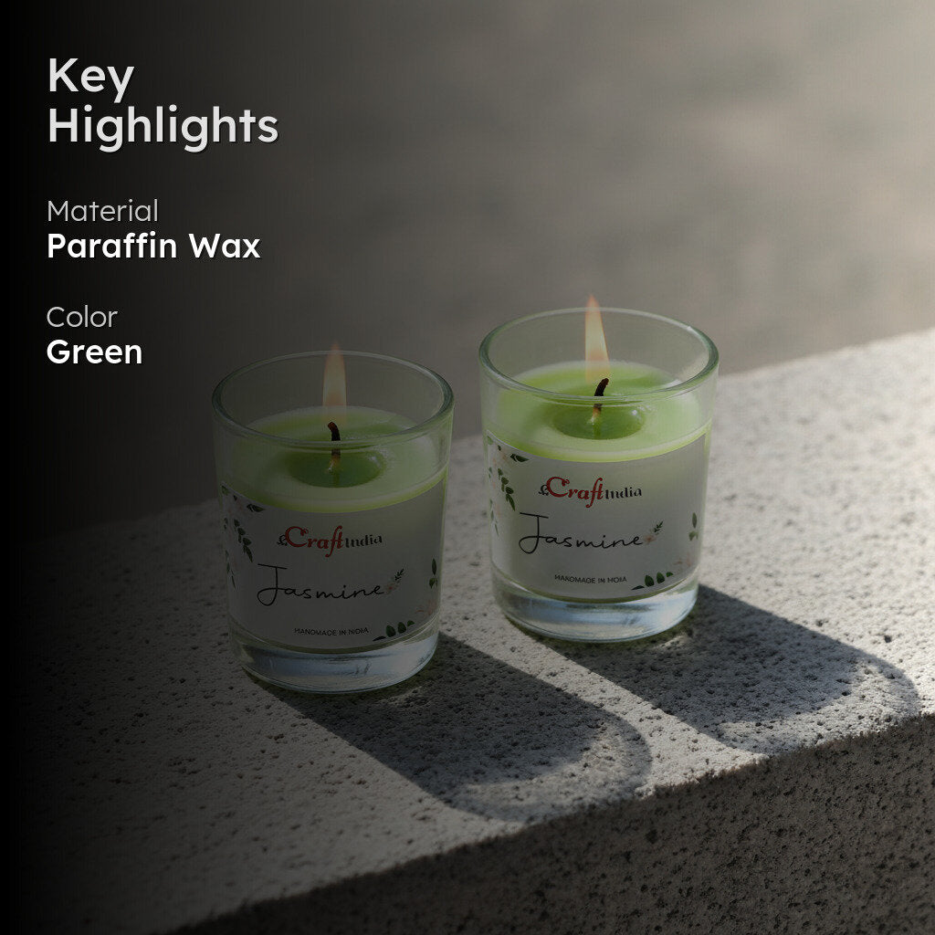 Seema Jasmine Scented Candle - Set Of Two media 2