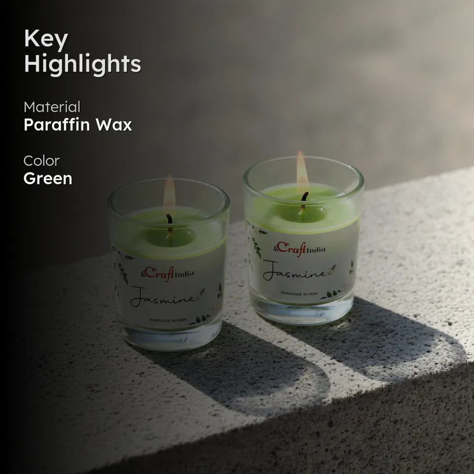 Seema Jasmine Scented Candle - Set Of Two media 2