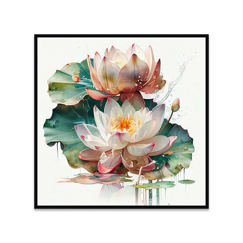 Lotus Flowers Wall Painting media 6