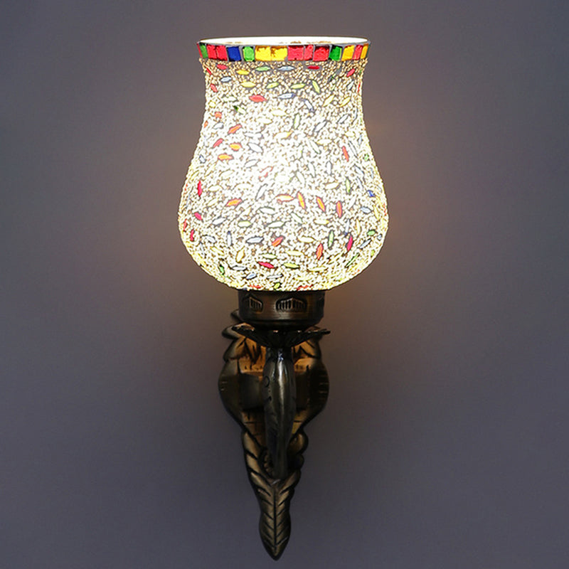 Nira Ziada Mosaic Glass & Metal Wall Lamp