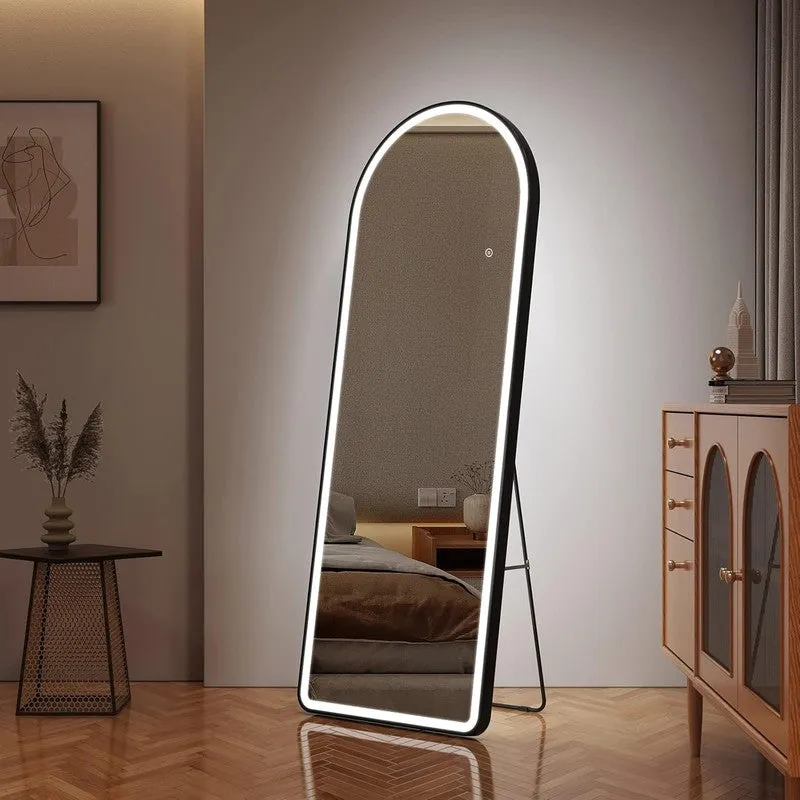 Lumina Arch Floor Mirror - Black media 3
