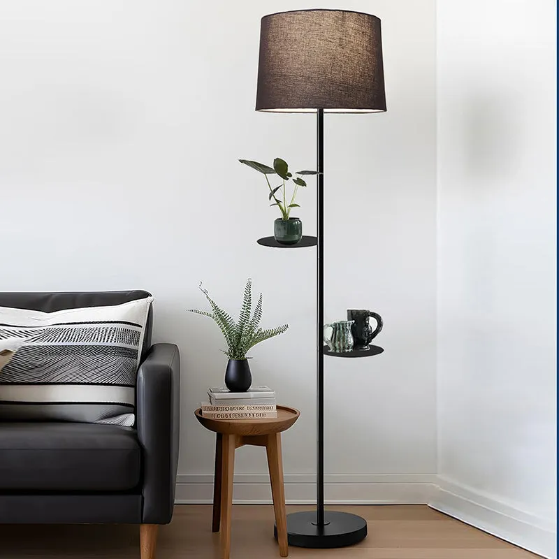 Elfin Floor Lamp With Shelf - Grey media 3